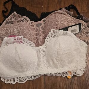 3 Bali Women's Confort Bra New Size S White Black And Tan